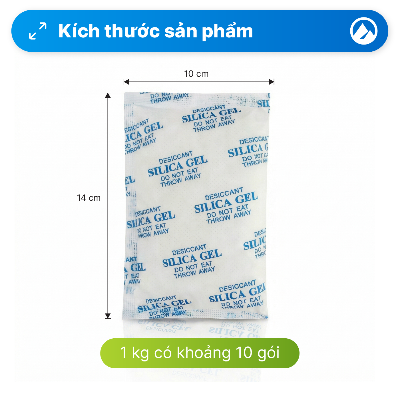 Gói hút ẩm Silicagel loại 100 gram - Ảnh 5