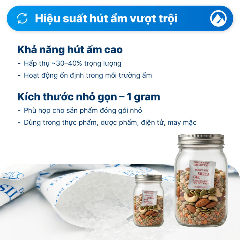 gói hút ẩm Silicagel