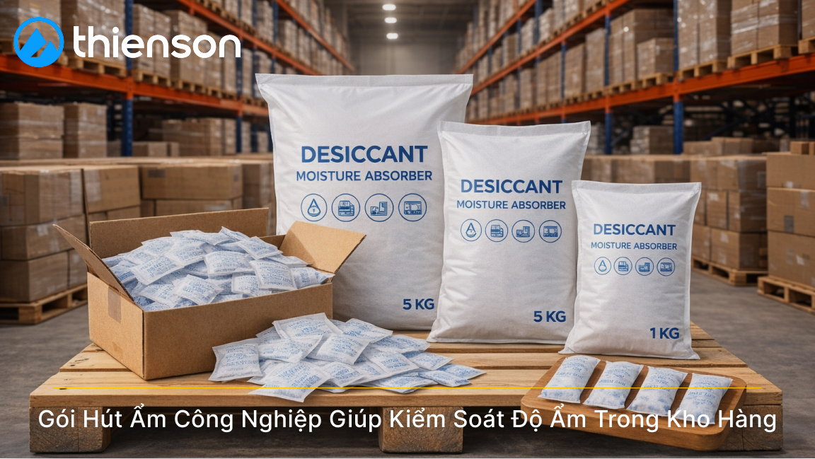 Gói Hút Ẩm Công Nghiệp Giúp Duy Trì Môi Trường Khô Ráo Cho Hàng Hóa