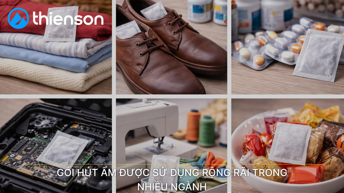 Gói hút ẩm được sử dụng rộng rãi trong nhiều ngành