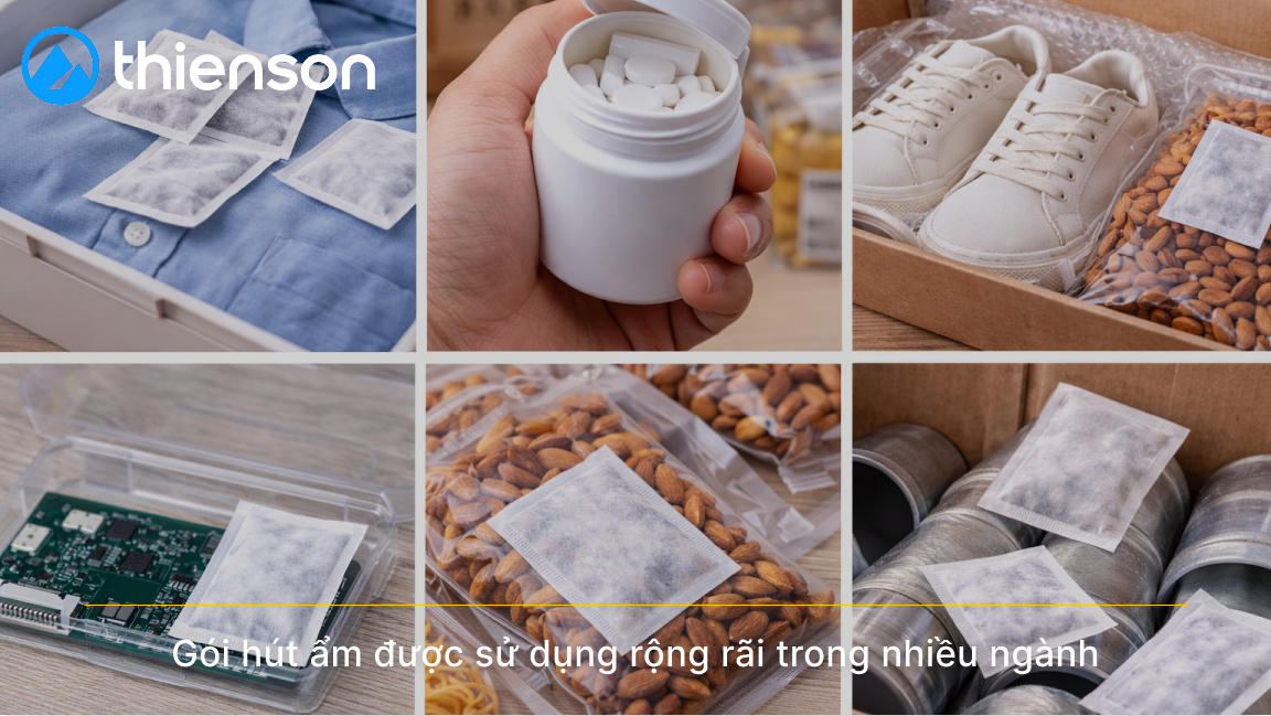 Gói hút ẩm được sử dụng rộng rãi trong nhiều ngành