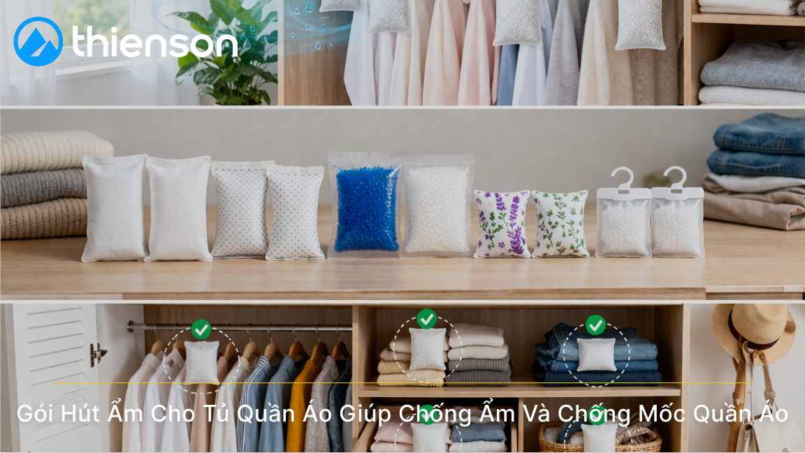 Gói Hút Ẩm Cho Tủ Quần Áo Luôn Khô Ráo Và Sạch Mùi