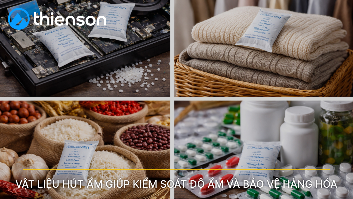 Vật liệu hút ẩm giúp kiểm soát độ ẩm và bảo vệ hàng hóa