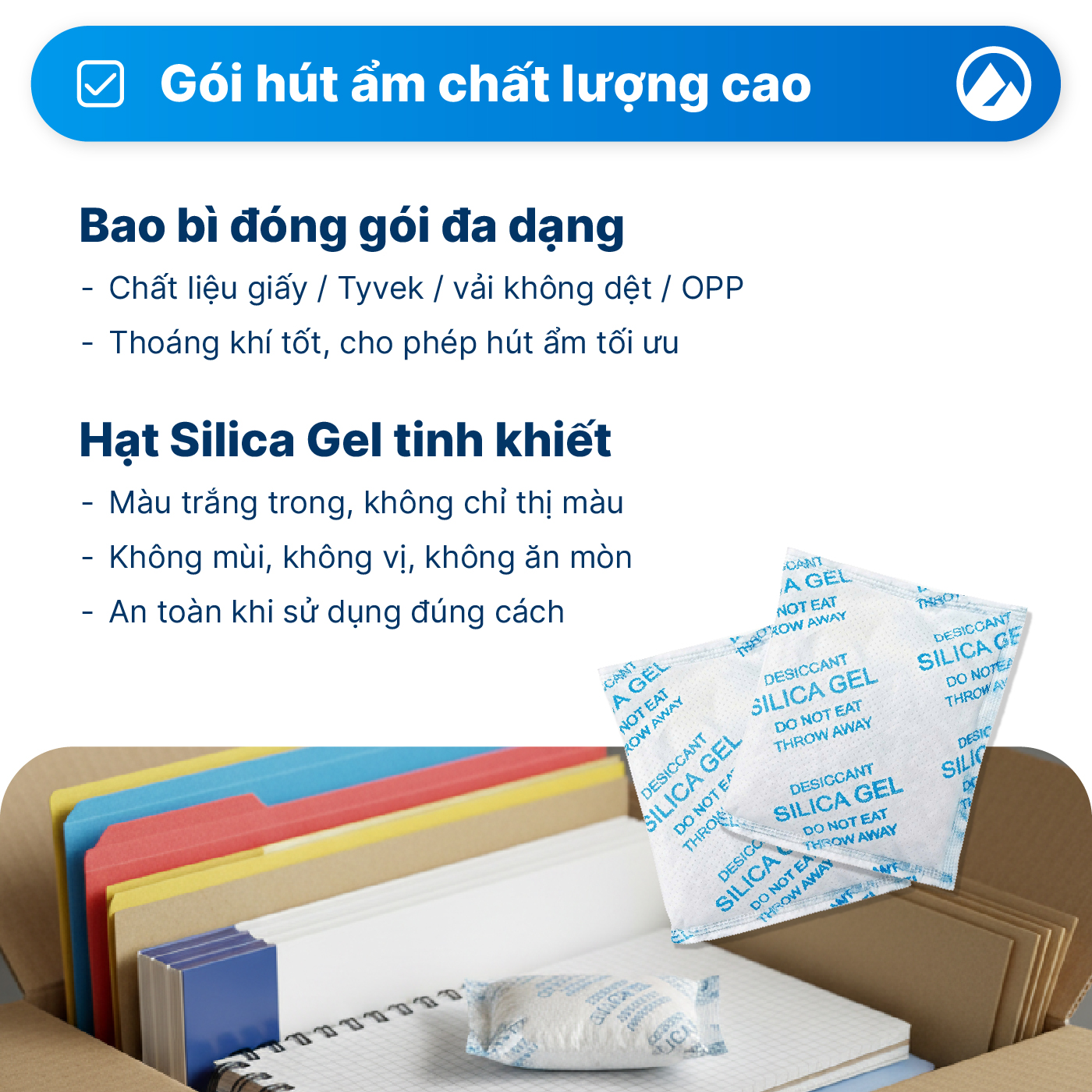 Gói hút ẩm Silicagel loại 20 gram - Ảnh 3