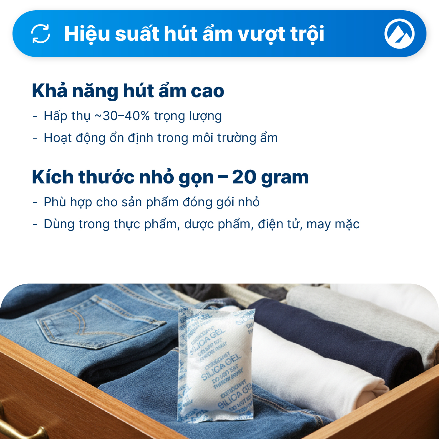 Gói hút ẩm Silicagel loại 20 gram - Ảnh 4