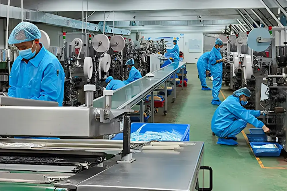 Automated desiccant bag production line