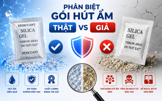 5 cách phân biệt gói hút ẩm thật giả